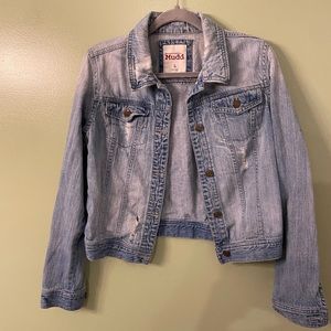 Mudd Distressed Jean Jacket Juniors Size Large